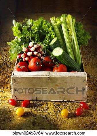 Box of mixed fresh vegetables View Large Photo Image Picture - Box of mixed fresh vegetables. Fotosearch