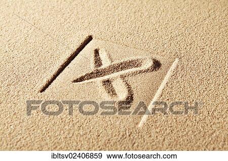 "Box with a cross, drawn in sand" View Large Photo Image Stock Photo - "Box with a cross, drawn in sand". Fotosearch