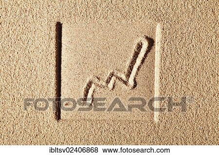 "Box with an increasing stock market graph, drawn in sand" View Large Photo Image Stock Photo - "Box with an increasing stock market graph, drawn in sand". Fotosearch