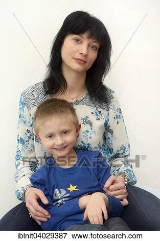 "Boy, 7 years, with his mother, 35 years" View Large Photo Image Stock Photo - "Boy, 7 years, with his mother, 35 years". Fotosearch