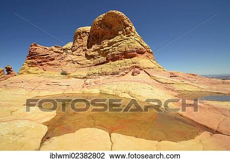 "Brain Rocks of the Coyote Buttes South CBS, Cottonwood Teepees, eroded Navajo sandstone rock formations with Liesegang bands or Liesegang rings, Pareah Paria Plateau, Vermilion Cliffs National Monument, Arizona, Utah, Southwestern USA" View Large Photo Image Stock Image - "Brain Rocks of the Coyote Buttes South CBS, Cottonwood Teepees, eroded Navajo sandstone rock formations with Liesegang bands or Liesegang rings, Pareah Paria Plateau, Vermilion Cliffs National Monument, Arizona, Utah, Southwestern USA". Fotosearch