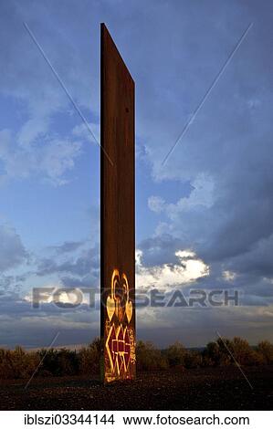 "Bramme for the Ruhr-District, sculpture on the Schurenbachhalde slag heap, Altenessen, Essen, North Rhine-Westphalia, Germany, Europe" View Large Photo Image Picture - "Bramme for the Ruhr-District, sculpture on the Schurenbachhalde slag heap, Altenessen, Essen, North Rhine-Westphalia, Germany, Europe". Fotosearch