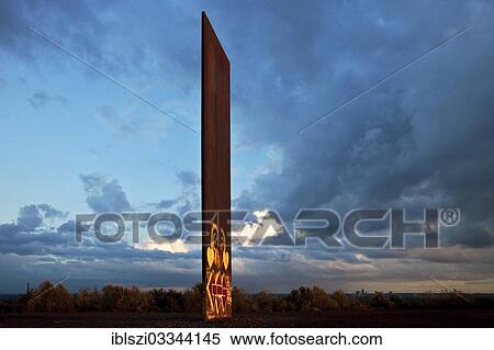 "Bramme for the Ruhr-District, sculpture on the Schurenbachhalde slag heap, Altenessen, Essen, North Rhine-Westphalia, Germany, Europe" View Large Photo Image Stock Photography - "Bramme for the Ruhr-District, sculpture on the Schurenbachhalde slag heap, Altenessen, Essen, North Rhine-Westphalia, Germany, Europe". Fotosearch