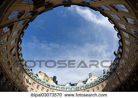 "Brantingtorget, courtyard, fisheye view, Gamla Stan, Stockholm, Stockholm County, Sweden, Europe" View Large Photo Image Stock Image - "Brantingtorget, courtyard, fisheye view, Gamla Stan, Stockholm, Stockholm County, Sweden, Europe". Fotosearch