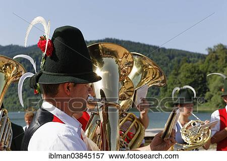 "Brass music band, Alt-Schlierseer-Kirchtag festival, Schliersee, Upper Bavaria, Bavaria, Germany, Europe" View Large Photo Image Stock Photo - "Brass music band, Alt-Schlierseer-Kirchtag festival, Schliersee, Upper Bavaria, Bavaria, Germany, Europe". Fotosearch