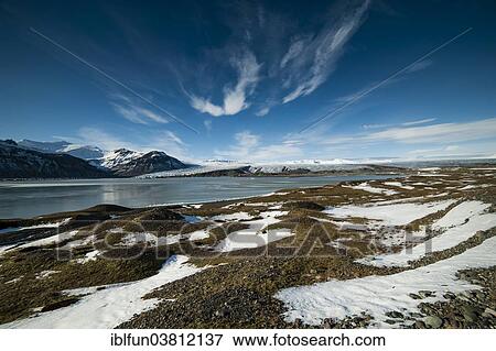 Stock Photo - "Breioarlon Glacial Lake, Austurland or Eastern Region, Iceland, Europe". Fotosearch
