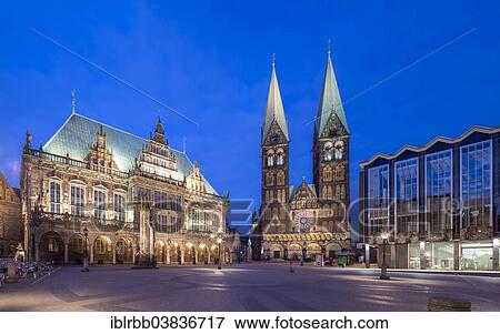 "Bremen City Hall, Weser Renaissance, UNESCO World Cultural Heritage Site, St. Peter's Cathedral and the Haus der Burgerschaft parliament building on the right, Bremen, Germany, Europe" View Large Photo Image Stock Photo - "Bremen City Hall, Weser Renaissance, UNESCO World Cultural Heritage Site, St. Peter's Cathedral and the Haus der Burgerschaft parliament building on the right, Bremen, Germany, Europe". Fotosearch