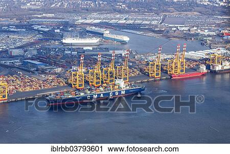 "Bremen City Seaport area, north port, port facilities, Weser River, container terminal, Bremerhaven, Bremen, Germany, Europe" View Large Photo Image Stock Image - "Bremen City Seaport area, north port, port facilities, Weser River, container terminal, Bremerhaven, Bremen, Germany, Europe". Fotosearch