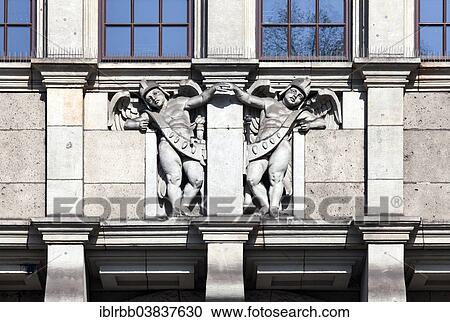 Stock Image - "Bremen Polizeihaus building, now the City Library, Hanseatic Higher Regional Court, Administrative Court, Bremen, Germany, Europe". Fotosearch
