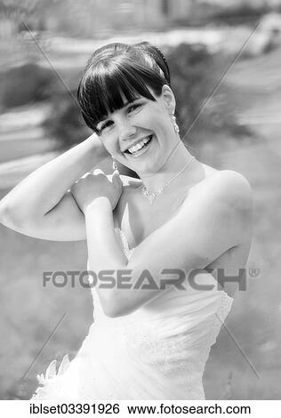 Stock Photograph - "Bride on a meadow, Austria, Europe". Fotosearch