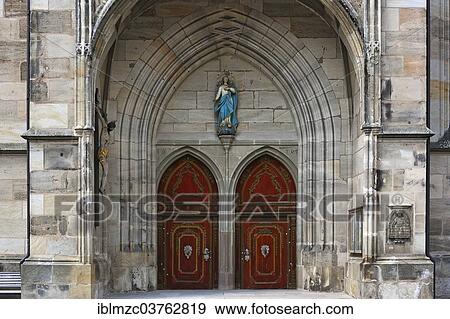 "Bride portal, above the Mary Immaculate and left a crucifix, St. George's Church, Dinkelsbuhl, Middle Franconia, Bavaria, Germany, Europe" View Large Photo Image Stock Photo - "Bride portal, above the Mary Immaculate and left a crucifix, St. George's Church, Dinkelsbuhl, Middle Franconia, Bavaria, Germany, Europe". Fotosearch