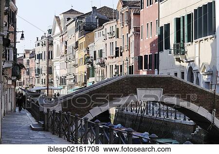 "Bridge, houses along a canal, Rio de Sant'Ana, Castello, Venice, Venezia, Veneto, Italy, Europe" View Large Photo Image Stock Photo - "Bridge, houses along a canal, Rio de Sant'Ana, Castello, Venice, Venezia, Veneto, Italy, Europe". Fotosearch