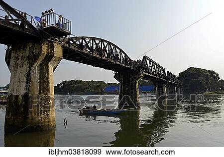 Stock Photo - "Bridge on the River Kwai, Khwae Yai River, Kanchanaburi, Central Thailand, Thailand, Asia". Fotosearch