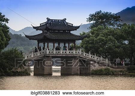 "Bridge on West Lake, Xihu, Hangzhou, Zhejiang Province, China, Asia" View Large Photo Image Stock Image - "Bridge on West Lake, Xihu, Hangzhou, Zhejiang Province, China, Asia". Fotosearch