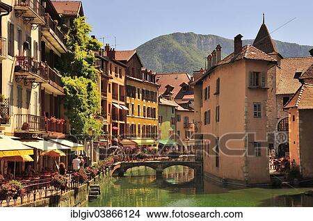 Picture - "Bridge over the river Thiou in the old town, Annecy, Haute-Savoie, Rhone-Alpes region, France, Europe". Fotosearch