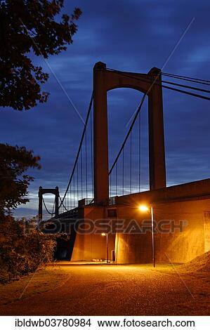 "Bridge over the Seine from the Quai Signac at dusk, Les Andelys, Departement Eure, Region Haute-Normandie, France, Europe" View Large Photo Image Picture - "Bridge over the Seine from the Quai Signac at dusk, Les Andelys, Departement Eure, Region Haute-Normandie, France, Europe". Fotosearch