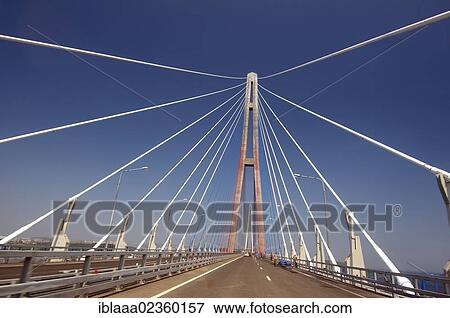 Stock Photo - "Bridge Vladivostok - Russky Island, Primorsky Krai, Russia, Europe". Fotosearch