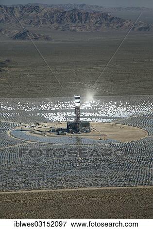 Stock Photo - "Brightsource Ivanpah Solar Electric Generating System, a solar thermal electric generating facility, Mojave Desert, San Bernardino County, California, United States, North America". Fotosearch