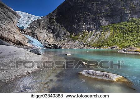 "Briksdalsbreen Glacier tongue with a glacial lake, Briksdal valley, Stryn, Sogn og Fjordane, Norway, Europe" View Large Photo Image Stock Photo - "Briksdalsbreen Glacier tongue with a glacial lake, Briksdal valley, Stryn, Sogn og Fjordane, Norway, Europe". Fotosearch