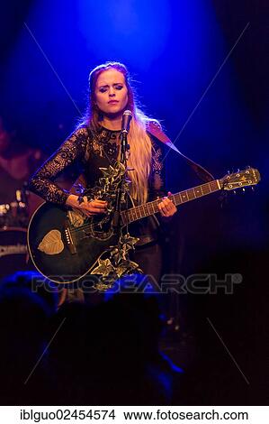Picture - "British folk-pop singer Kyla La Grange performing live in the Schueuer concert hall, Luzern, Switzerland, Europe". Fotosearch
