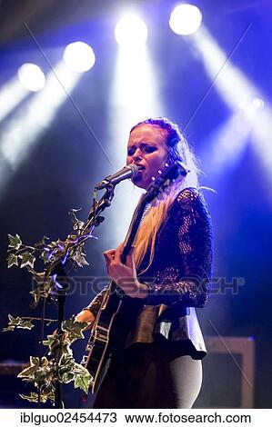 Stock Image - "British folk-pop singer Kyla La Grange performing live in the Schueuer concert hall, Luzern, Switzerland, Europe". Fotosearch
