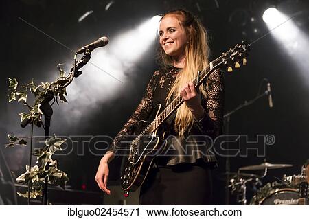 Stock Image - "British folk-pop singer Kyla La Grange performing live in the Schueuer concert hall, Luzern, Switzerland, Europe". Fotosearch