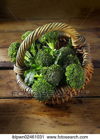 Broccoli in a basket View Large Photo Image Stock Image - Broccoli in a basket. Fotosearch