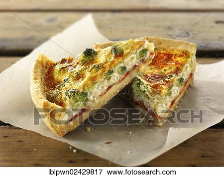 Broccoli quiche View Large Photo Image Stock Photo - Broccoli quiche. Fotosearch
