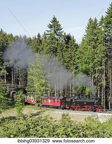 Stock Photo - "Brocken Railway, near Drei Annen Hohne, Harz, Lower Saxony, Germany, Europe". Fotosearch