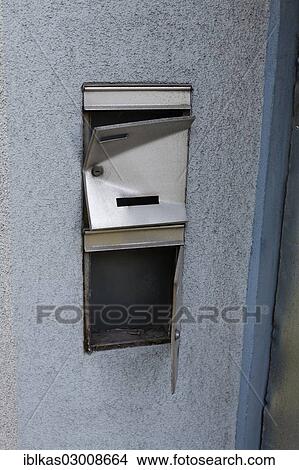 "Broken letterbox, derelict residential house" View Large Photo Image Picture - "Broken letterbox, derelict residential house". Fotosearch