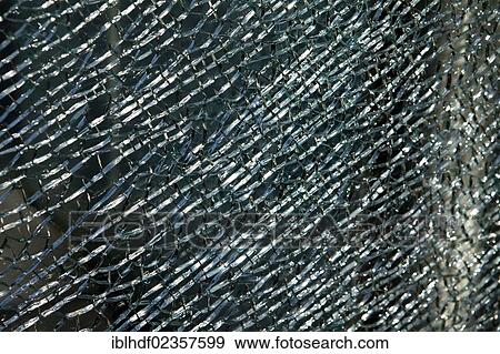 Broken safety glass View Large Photo Image Stock Photo - Broken safety glass. Fotosearch