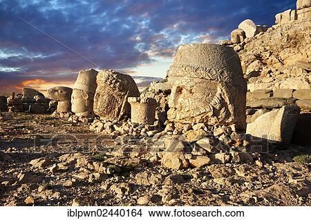 "Broken statues around the tomb of Commagene King Antiochius, on top of Mount Nemrut, Turkey, Asia" View Large Photo Image Picture - "Broken statues around the tomb of Commagene King Antiochius, on top of Mount Nemrut, Turkey, Asia". Fotosearch