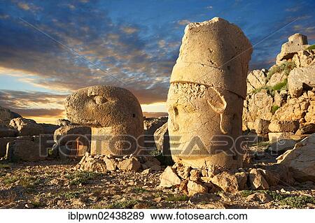 "Broken statues around the tomb of Commagene King Antochius 1 on top of Mount Nemrut, Turkey, Asia" View Large Photo Image Stock Photo - "Broken statues around the tomb of Commagene King Antochius 1 on top of Mount Nemrut, Turkey, Asia". Fotosearch