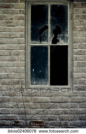 Broken window View Large Photo Image Stock Photo - Broken window. Fotosearch