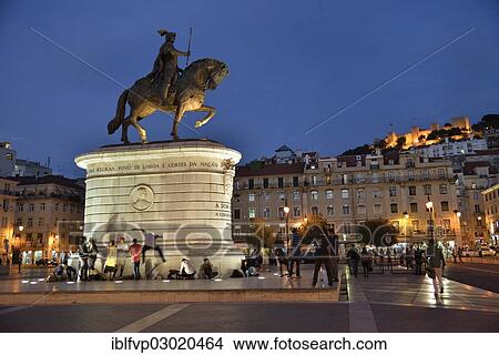 "Bronze equestrian statue of Joao I in the Praca da Figueira square, Lissabon, Portugal, Europa, Lisbon, Portugal, Europe" View Large Photo Image Picture - "Bronze equestrian statue of Joao I in the Praca da Figueira square, Lissabon, Portugal, Europa, Lisbon, Portugal, Europe". Fotosearch
