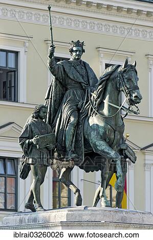 "Bronze equestrian statue of King Ludwig I of Bavaria, Munich, Upper Bavaria, Bavaria, Germany, Europe" View Large Photo Image Stock Photograph - "Bronze equestrian statue of King Ludwig I of Bavaria, Munich, Upper Bavaria, Bavaria, Germany, Europe". Fotosearch