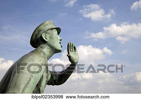 "Bronze statue """"Lauenburger Rufer"""", the Caller of Lauenburg, by sculptor Karl-Heinz Goedtke, Lauenburg Elbe, Lauenburg district, Schleswig-Holstein, Germany, Europe" View Large Photo Image Stock Photo - "Bronze statue """"Lauenburger Rufer"""", the Caller of Lauenburg, by sculptor Karl-Heinz Goedtke, Lauenburg Elbe, Lauenburg district, Schleswig-Holstein, Germany, Europe". Fotosearch