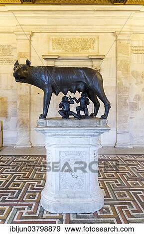 "Bronze statue of the Capitoline Wolf, Lupa Capitolina, undated, Romulus and Remus by Antonio Pollaiuolo, from the Renaissance, Capitoline Museums, Capitoline Hill, Rome, Lazio, Italy, Europe" View Large Photo Image Stock Photo - "Bronze statue of the Capitoline Wolf, Lupa Capitolina, undated, Romulus and Remus by Antonio Pollaiuolo, from the Renaissance, Capitoline Museums, Capitoline Hill, Rome, Lazio, Italy, Europe". Fotosearch