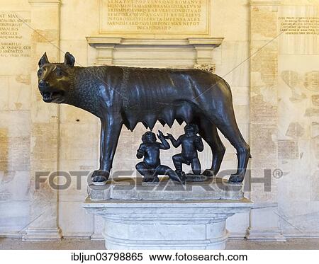 "Bronze statue of the Capitoline Wolf, Lupa Capitolina, undated, Romulus and Remus by Antonio Pollaiuolo, from the Renaissance, Capitoline Museums, Capitoline Hill, Rome, Lazio, Italy, Europe" View Large Photo Image Stock Photography - "Bronze statue of the Capitoline Wolf, Lupa Capitolina, undated, Romulus and Remus by Antonio Pollaiuolo, from the Renaissance, Capitoline Museums, Capitoline Hill, Rome, Lazio, Italy, Europe". Fotosearch