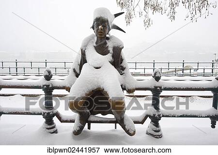 "Bronze statue on the Danube Bank in the snow, Kiskiralylany, Budapest, Hungary, Europe" View Large Photo Image Stock Photo - "Bronze statue on the Danube Bank in the snow, Kiskiralylany, Budapest, Hungary, Europe". Fotosearch