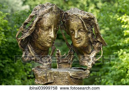 "Bronze stele by Joseph Michael Neustift, Monument to Love, Duke Albrecht III and Agnes Bernauer, sculpture garden of Schloss Blutenburg castle, Munich, Upper Bavaria, Bavaria Castle, Germany, Europe" View Large Photo Image Stock Photo - "Bronze stele by Joseph Michael Neustift, Monument to Love, Duke Albrecht III and Agnes Bernauer, sculpture garden of Schloss Blutenburg castle, Munich, Upper Bavaria, Bavaria Castle, Germany, Europe". Fotosearch