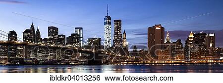 "Brooklyn Bridge, view from Main Street Park over the East River onto the Manhattan skyline, Downtown Brooklyn, Brooklyn, New York" View Large Photo Image Stock Photograph - "Brooklyn Bridge, view from Main Street Park over the East River onto the Manhattan skyline, Downtown Brooklyn, Brooklyn, New York". Fotosearch