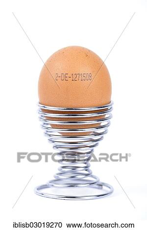"Brown egg with the producer code in egg cup, Germany, Europe" View Large Photo Image Stock Image - "Brown egg with the producer code in egg cup, Germany, Europe". Fotosearch