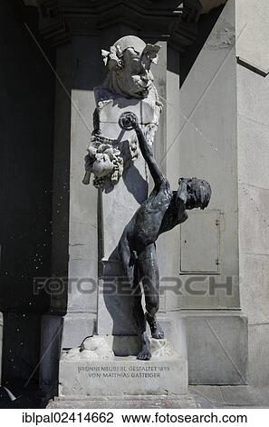 Brunnenbuberl statue, Neuhauser Strasse street, historic district, Munich, Bavaria, Germany, Europe View Large Photo Image Stock Image - Brunnenbuberl statue, Neuhauser Strasse street, historic district, Munich, Bavaria, Germany, Europe. Fotosearch