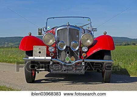 Stock Image - "BSA Scout V, built in 1938, built by the Birmingham Small Arms Company". Fotosearch