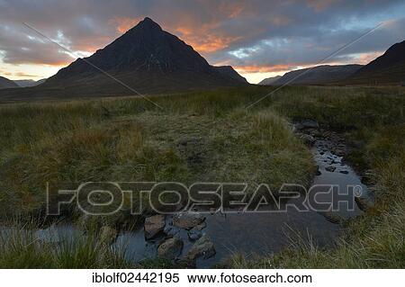 "Buachaille Etive Mor, sunset in autumn in the valley of Glen Etive, Scotland, United Kingdom, Europe" View Large Photo Image Stock Photography - "Buachaille Etive Mor, sunset in autumn in the valley of Glen Etive, Scotland, United Kingdom, Europe". Fotosearch