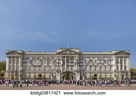 Stock Image - "Buckingham Palace, London, England, United Kingdom, Europe". Fotosearch