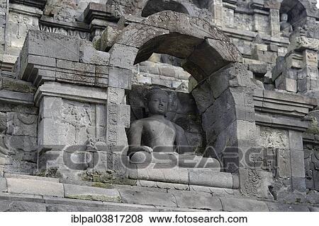 Stock Photo - "Buddha, Borobudur Temple, Gopalan, Borobudur, Jawa Tengah or Central Java, Indonesia, Asia". Fotosearch
