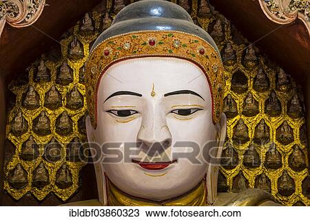 "Buddha, portrait, small Buddha figures, Mohnyin Thanboddhay or Thanbuddhei Pagoda or Paya, Monywa, Sagaing Division, Myanmar, Asia" View Large Photo Image Stock Image - "Buddha, portrait, small Buddha figures, Mohnyin Thanboddhay or Thanbuddhei Pagoda or Paya, Monywa, Sagaing Division, Myanmar, Asia". Fotosearch