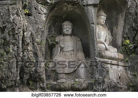 "Buddha sculptures, Lingyin Monastery, Hangzhou, China, Asia" View Large Photo Image Stock Photograph - "Buddha sculptures, Lingyin Monastery, Hangzhou, China, Asia". Fotosearch